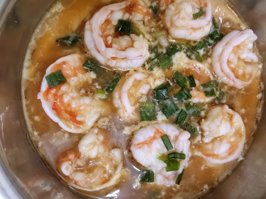 虾仁豆腐蒸水蛋