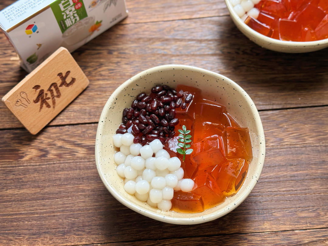 蜜豆白茶冻