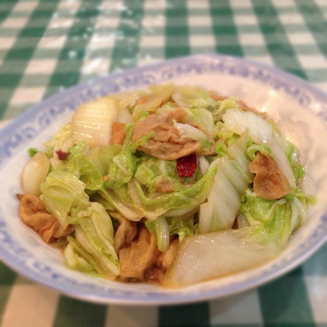 大头亘做的面筋烧白菜