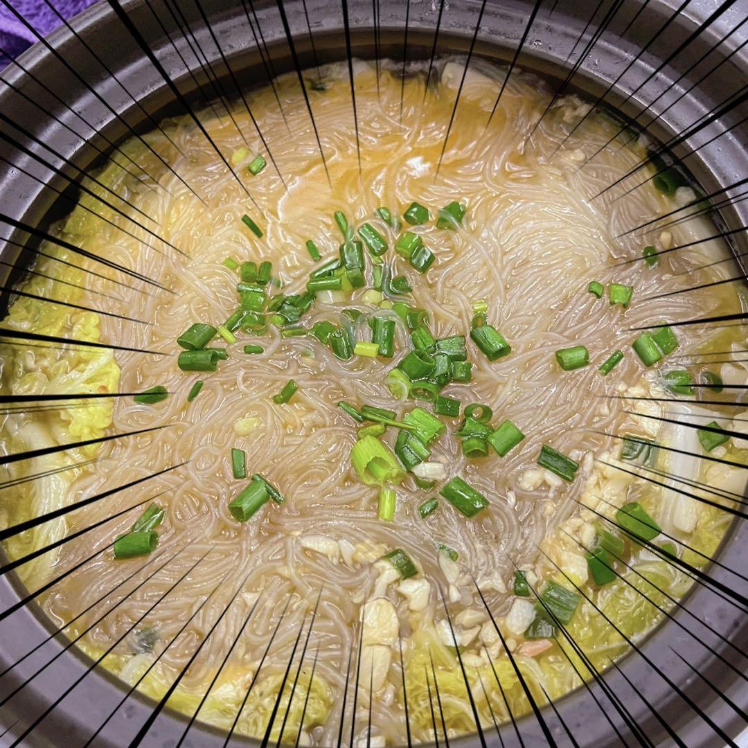 娃娃菜粉丝煲，低卡又鲜美