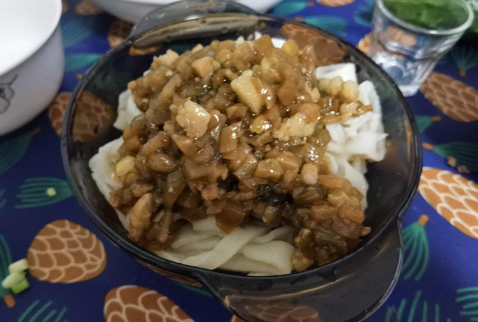 茄丁肉酱打卤面