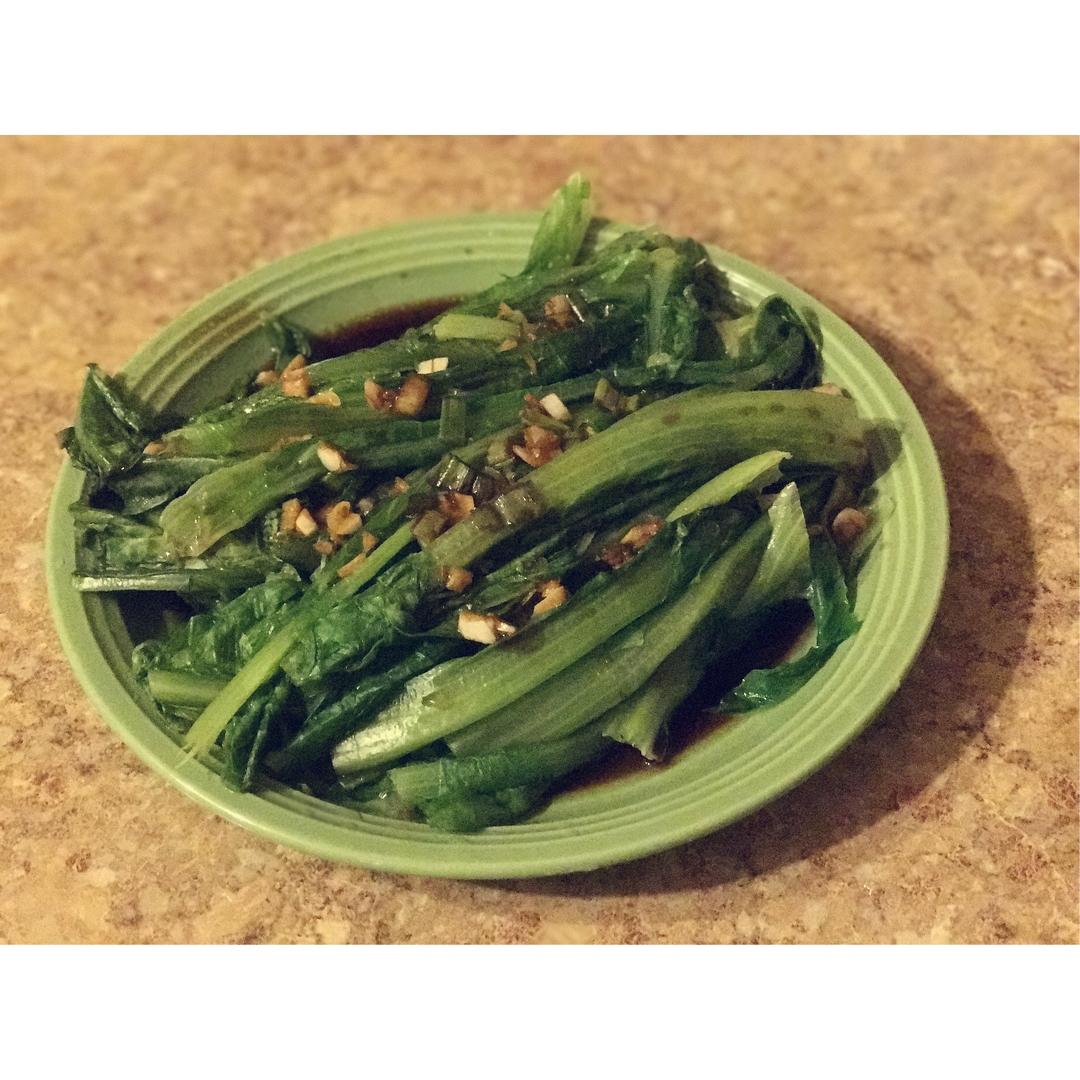 白灼油麦菜