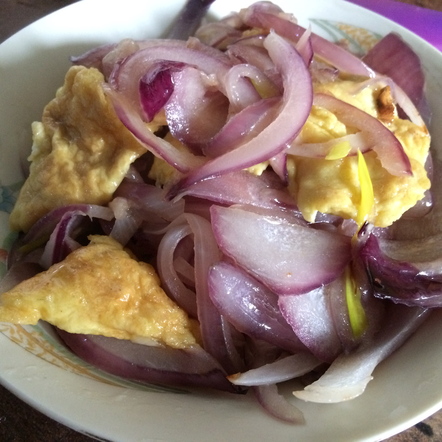 张妈妈的厨房做的洋葱炒鸡蛋