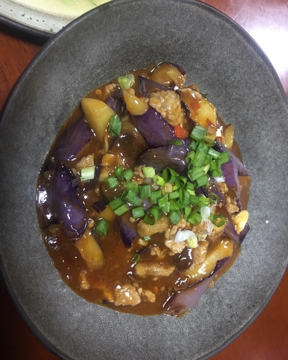 红烧肉沫茄子