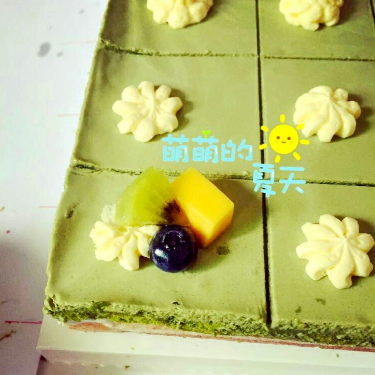抹茶可可三色慕斯