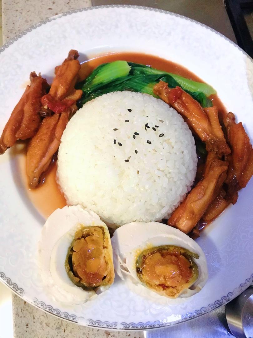 腐乳鸡翅盖浇饭