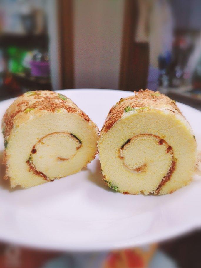 香葱肉松蛋糕卷（这是一个步骤超级详细的视频菜谱）