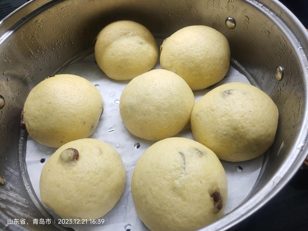 玉米面红枣馒头   这么做松软    香甜   口感好易消化  附细节视频