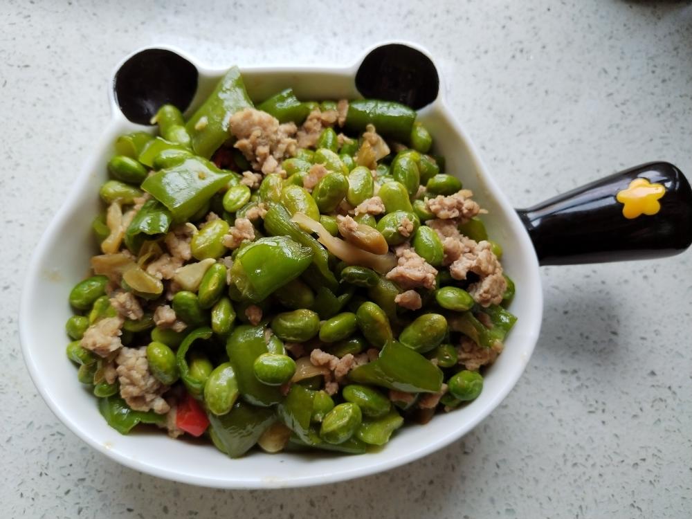 毛豆米炒肉沫