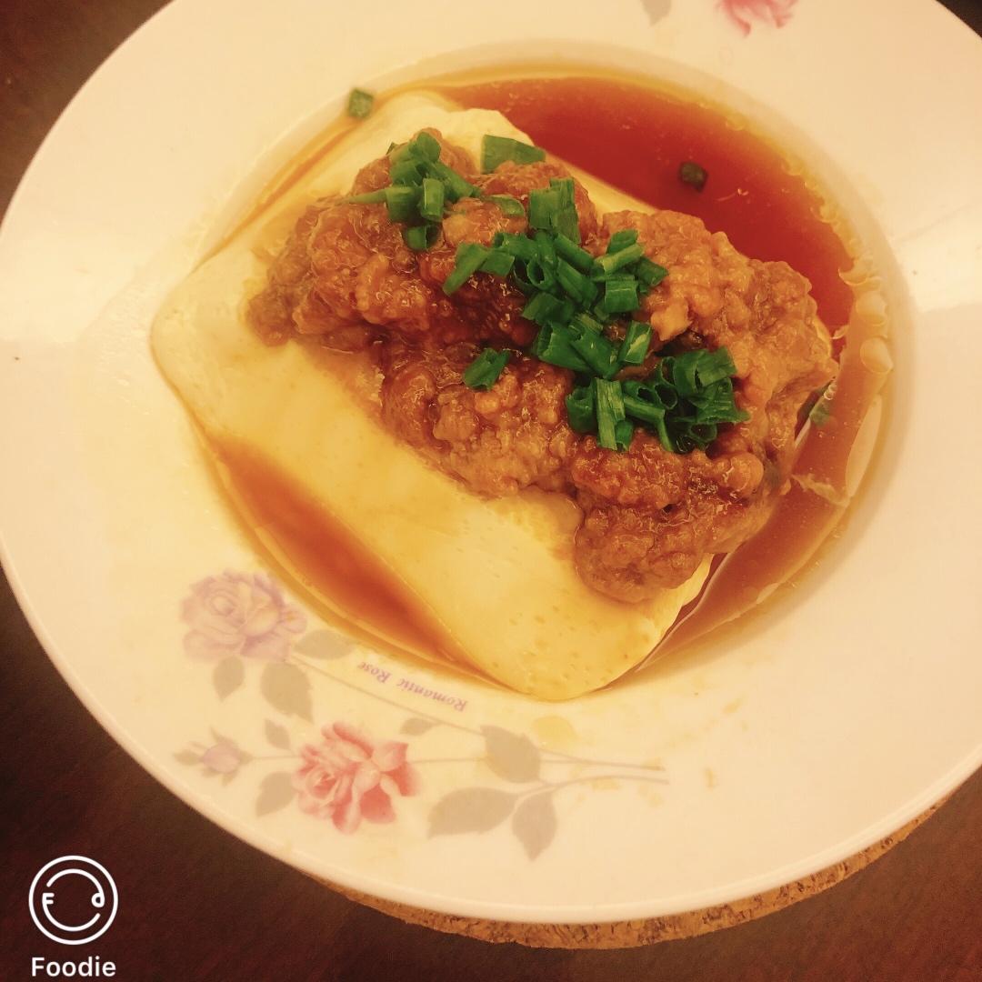 肉末蒸内酯豆腐