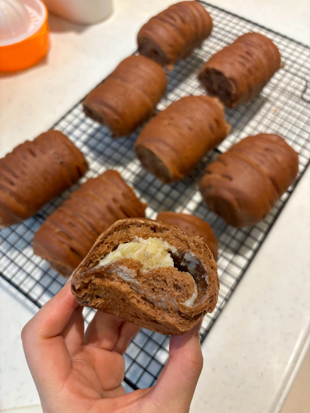 巧克力香蕉乳酪小吐司