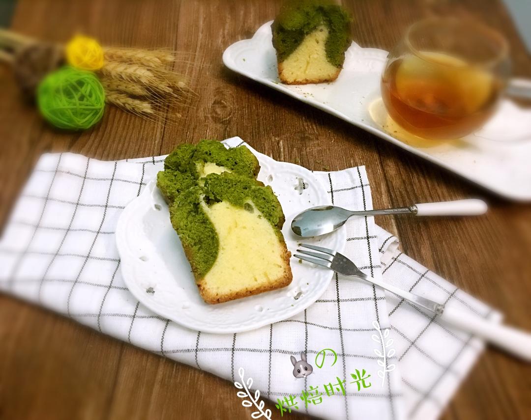 香草&抹茶双拼磅蛋糕（白菜磅）