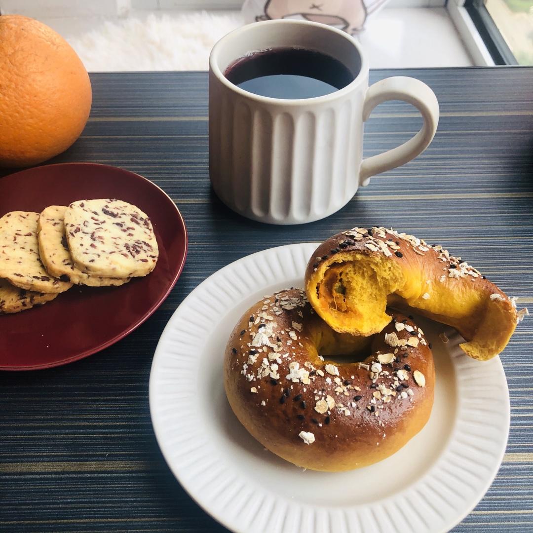 软软真南瓜贝果🥯（超详细视频教程）