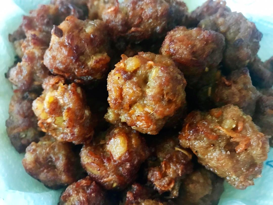 年菜——炸牛肉丸子