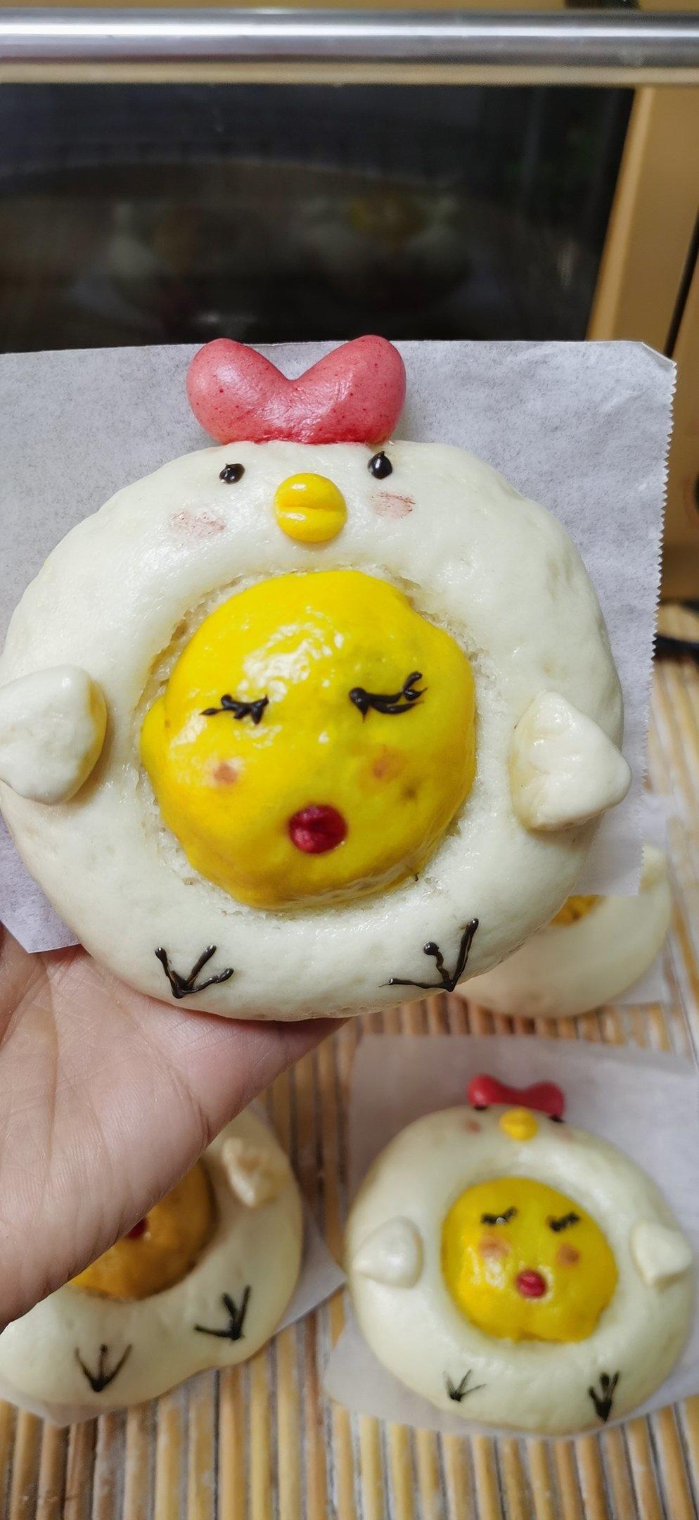 爱的抱抱之萌萌鸡仔奶黄包