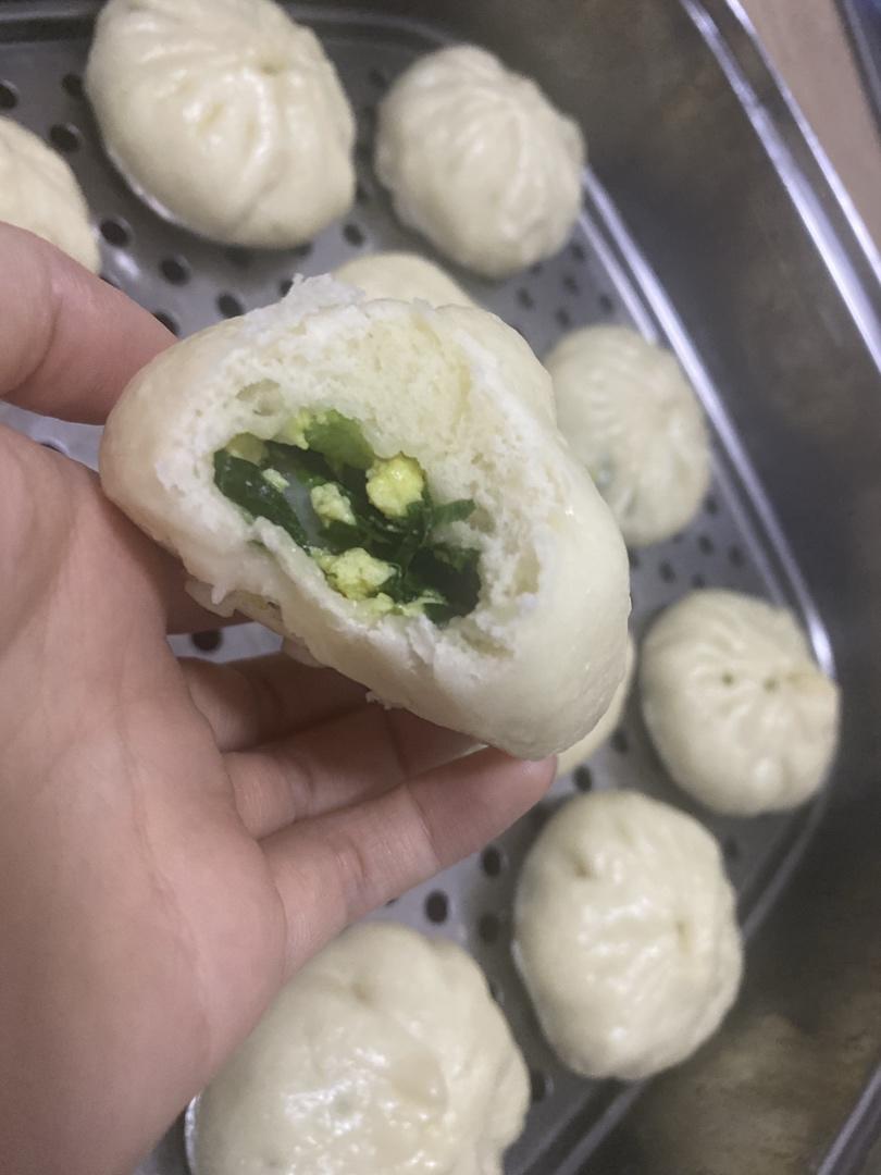 韭菜鸡蛋虾仁包子