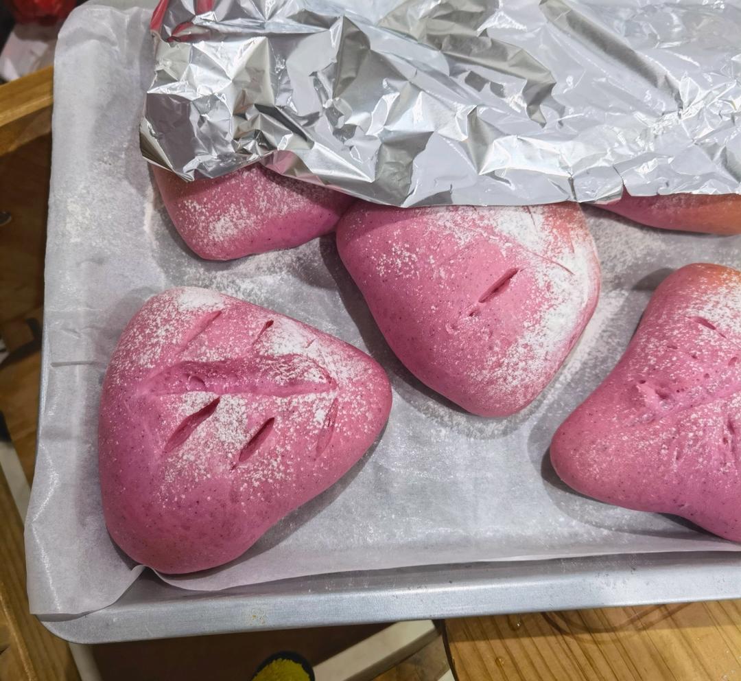 奈雪同款火龙果乳酪软欧包