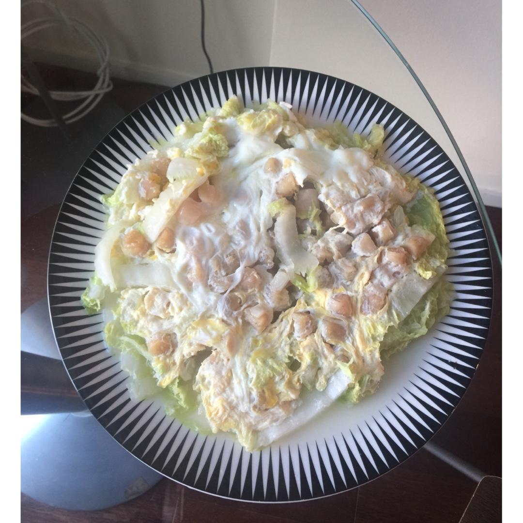 素赛螃蟹----干贝白菜滑蛋