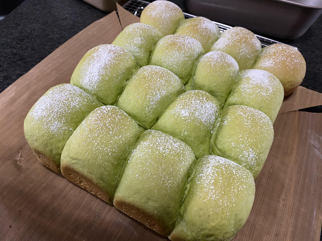 抹茶红豆麻薯小餐包
