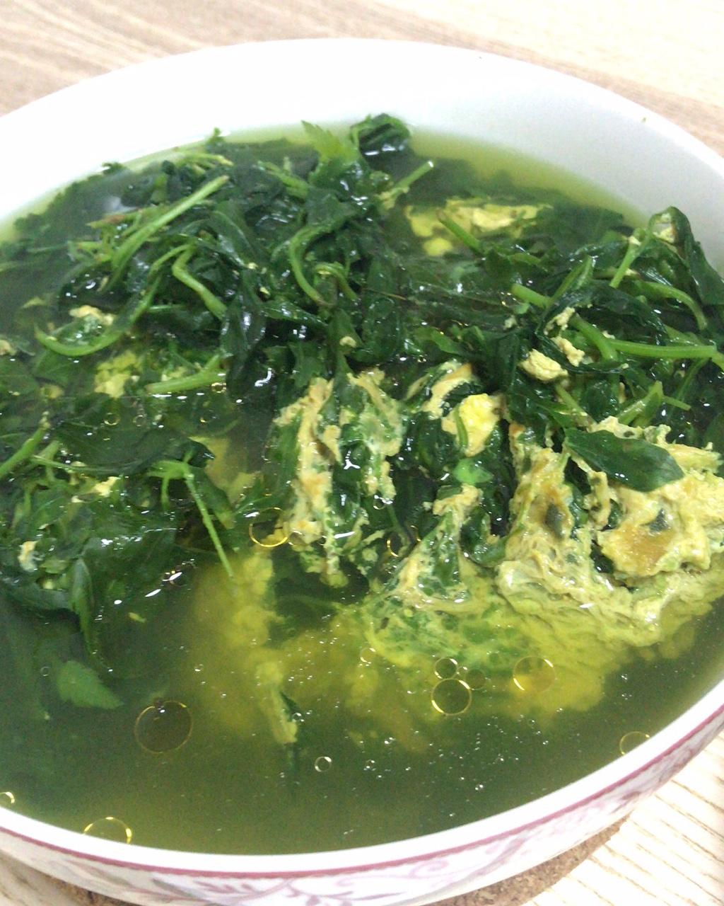 淡淡椰娜做的夏日菊花脑蛋汤