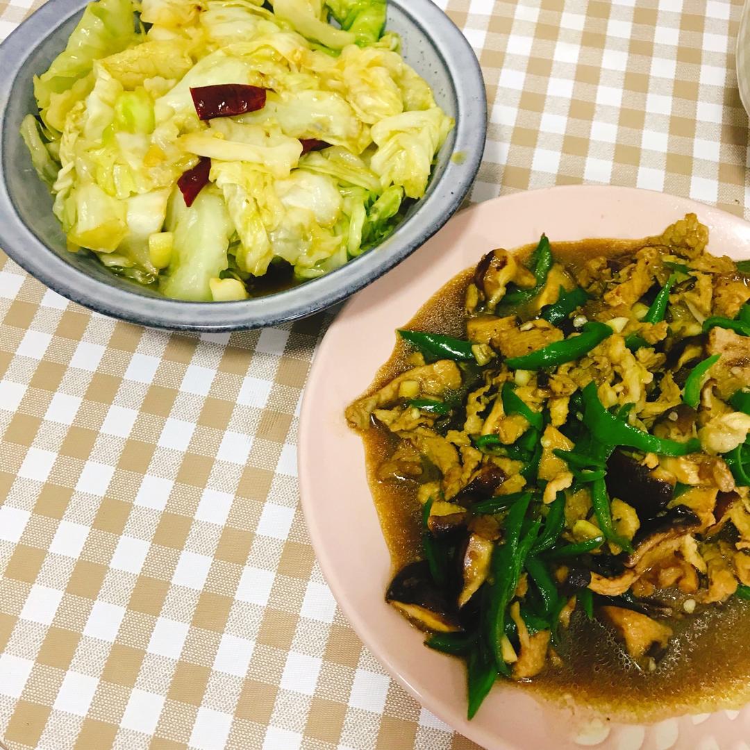 香菇炒肉，超级下饭哦