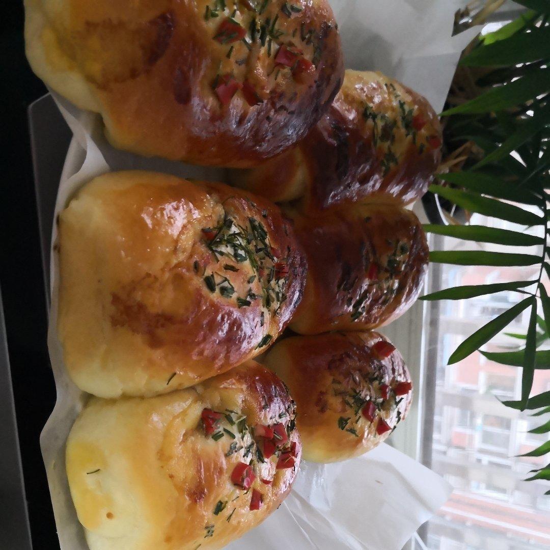 香葱火腿肉松面包