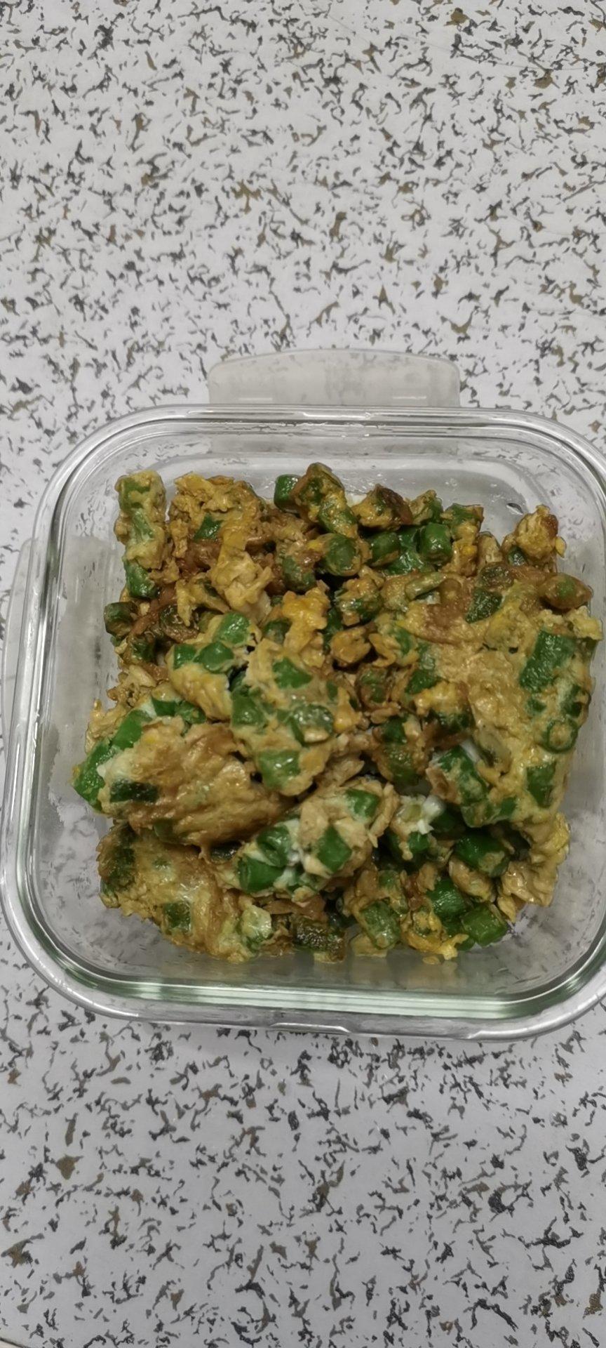 豆角炒鸡蛋