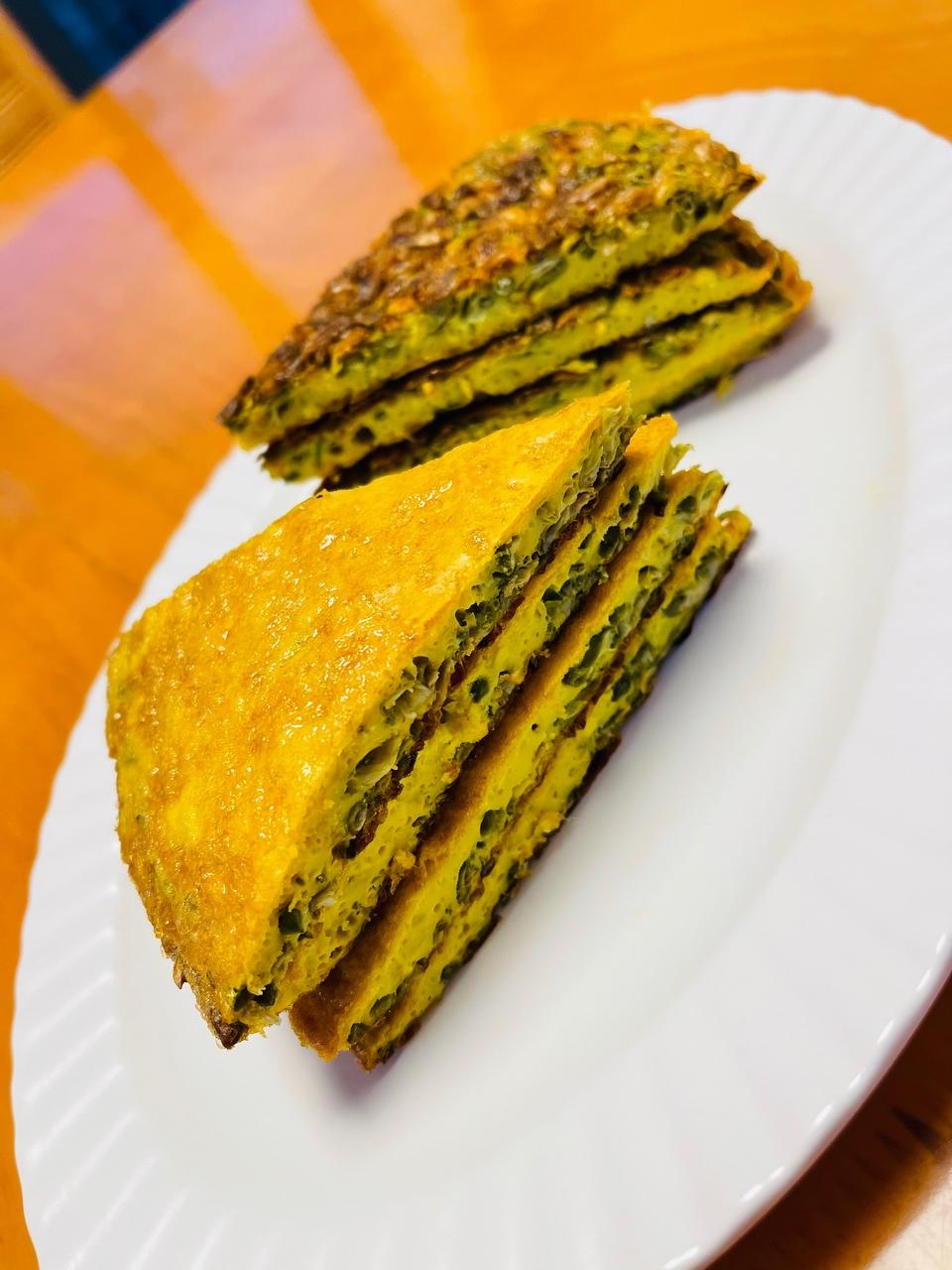 槐花煎蛋饼的做法