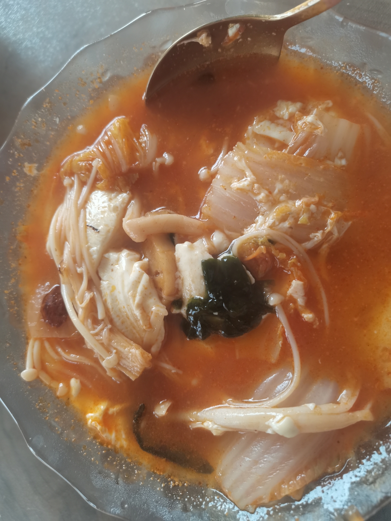 韩式辣海鲜豆腐汤
