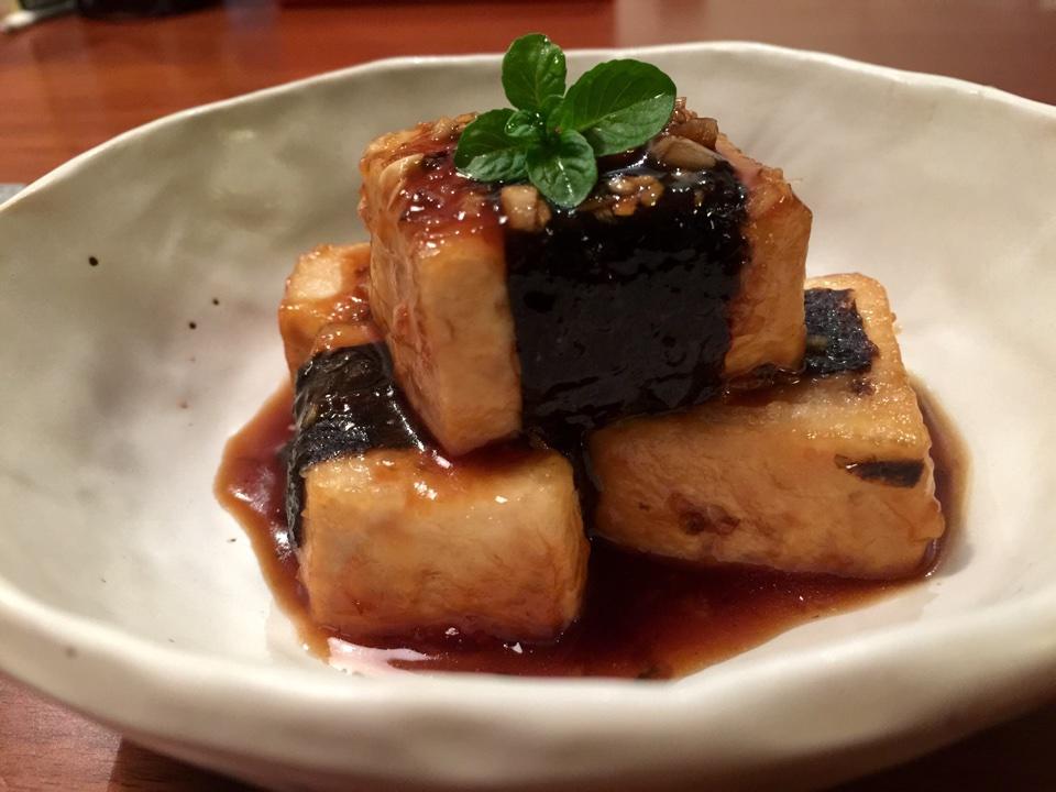 海苔卷豆腐浇汁烧的做法