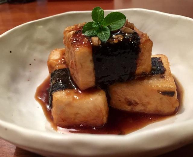 海苔卷豆腐浇汁烧的做法