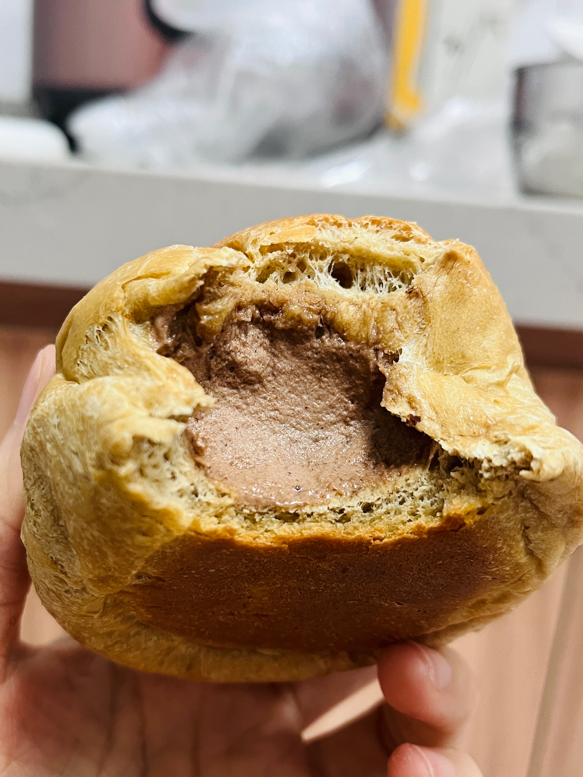 摩卡巧克力冰面包🍞冰冰凉凉的固体咖啡