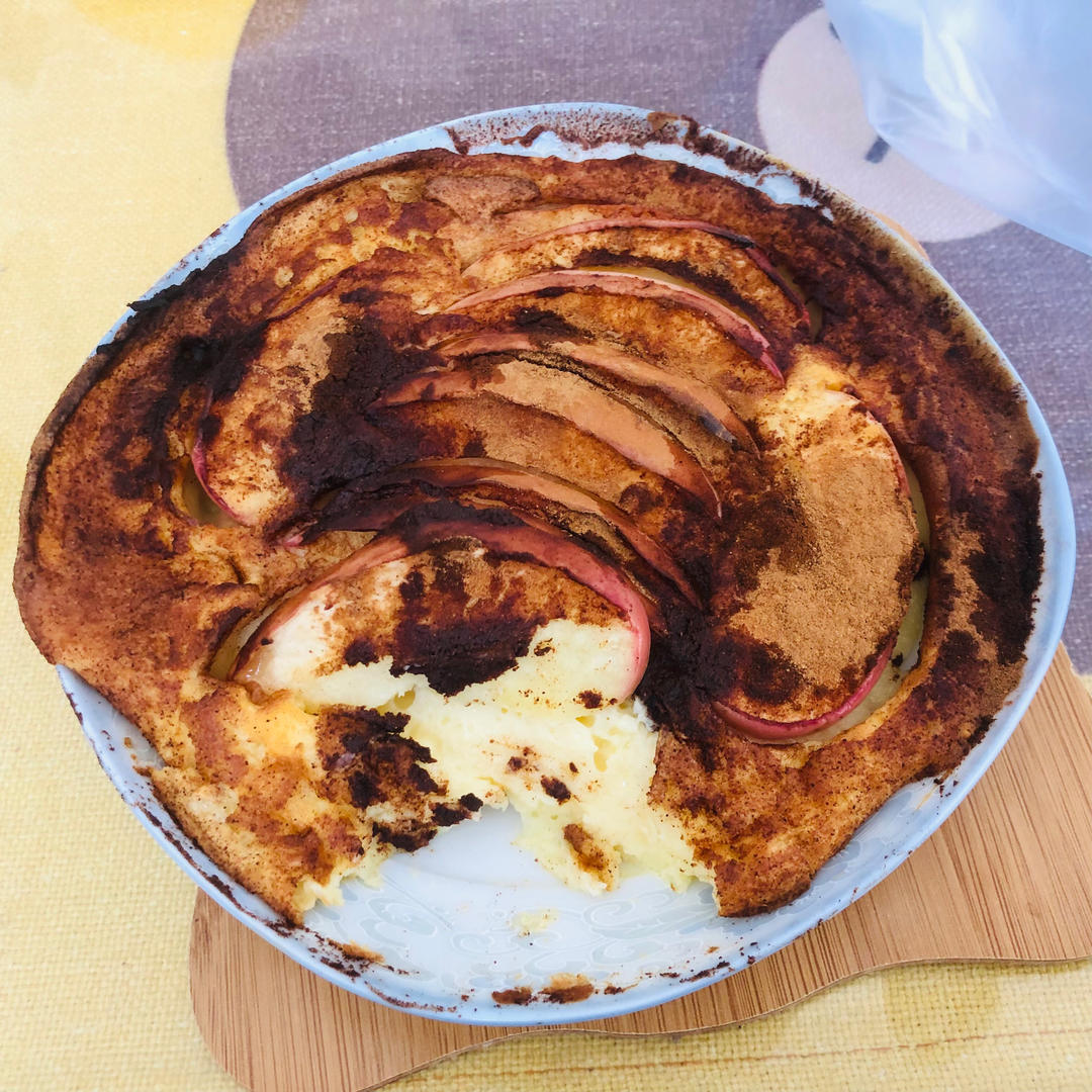 低卡肉桂苹果荷兰松饼🥞网红brunch