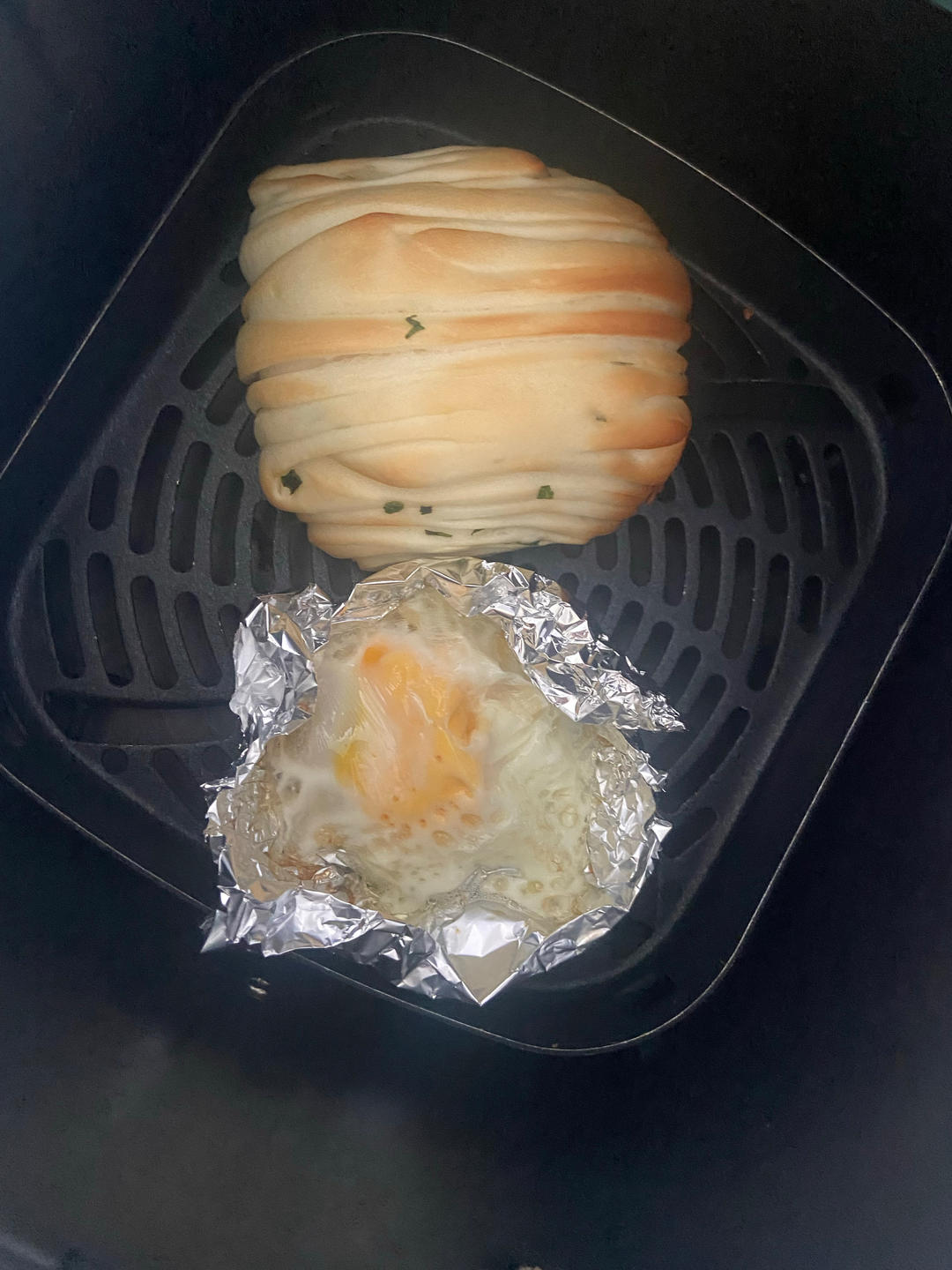 花卷鸡蛋~简易早餐