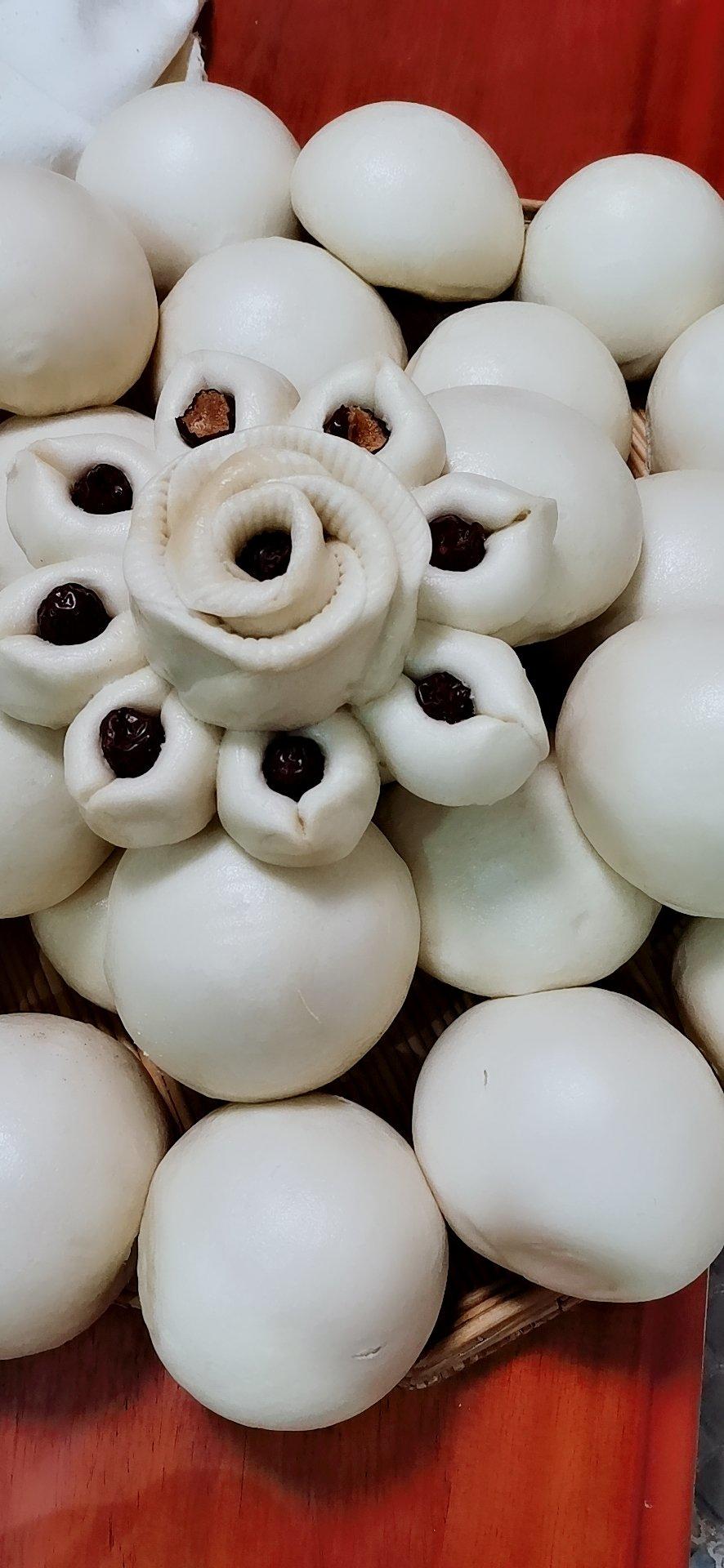 无油无糖山东纯老面馒头不加干酵母一次发酵 紧实有嚼劲 天然酵母面肥酵子带造型视频