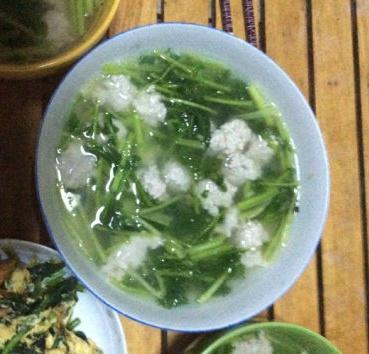 清水肉丸苔菜汤