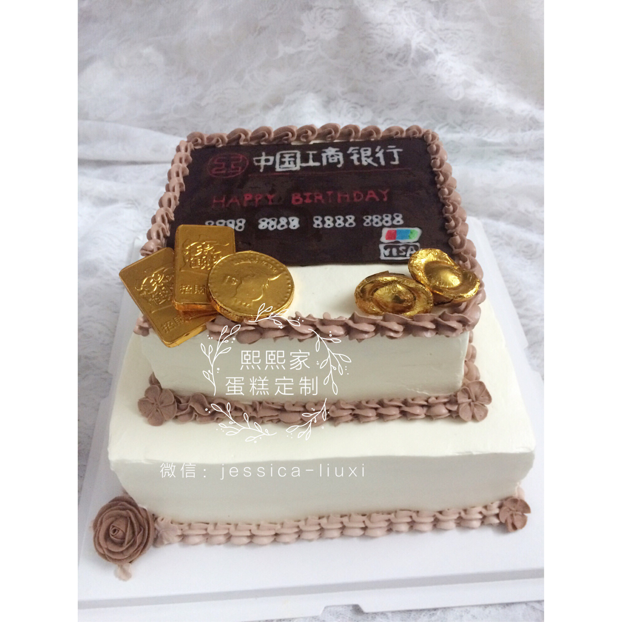 恭喜发财生日蛋糕
