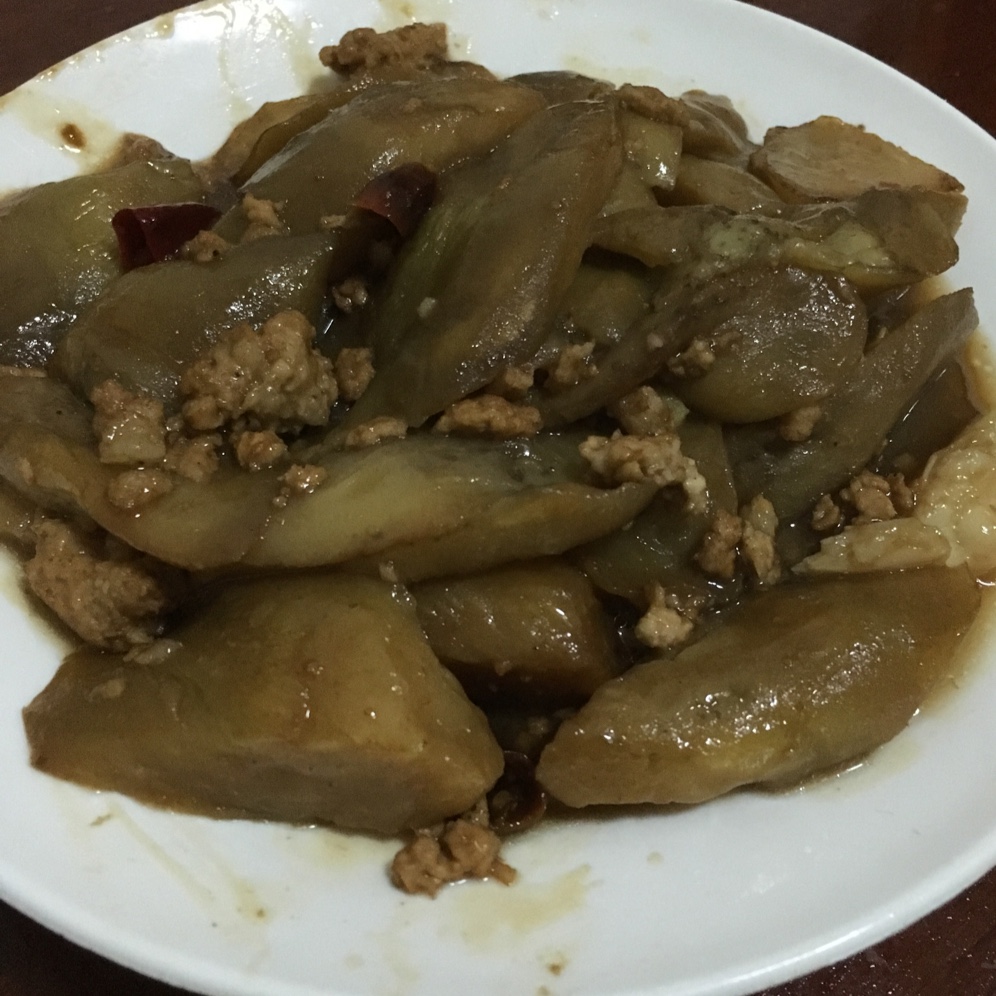 红烧肉沫茄子