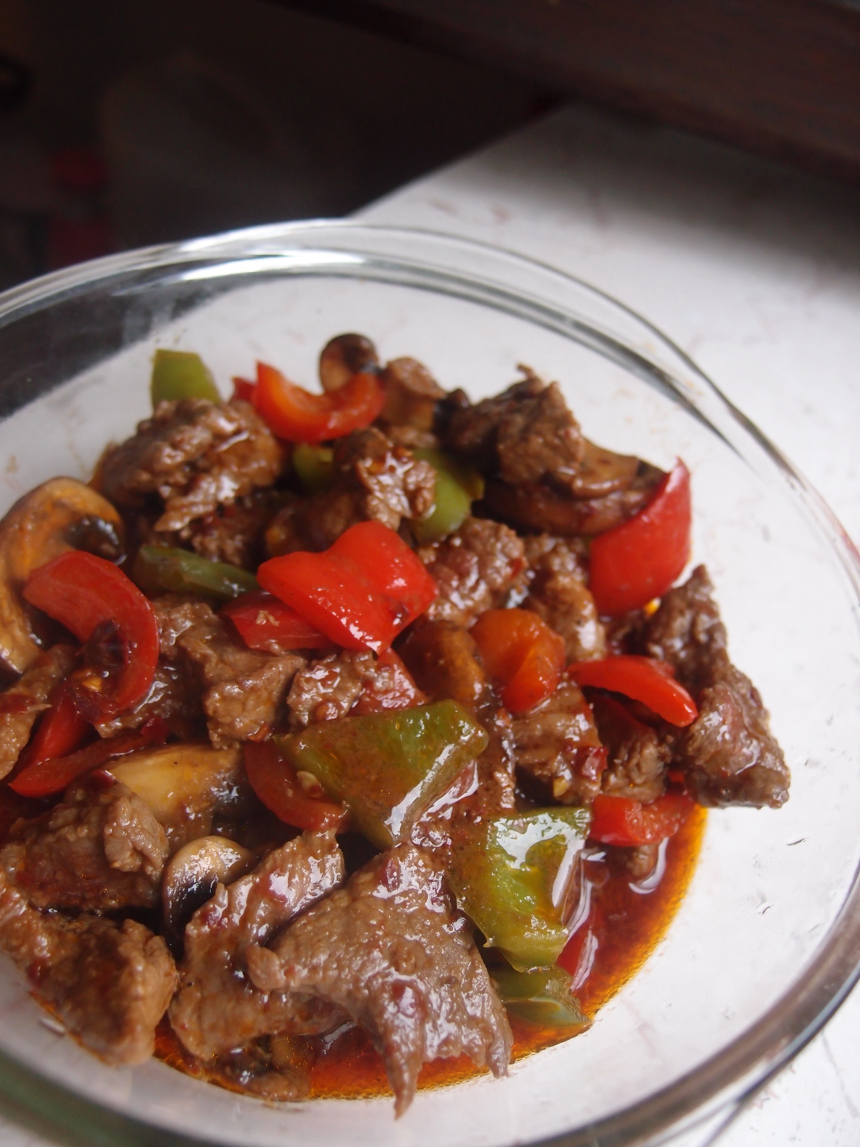 酱炒蘑菇牛肉