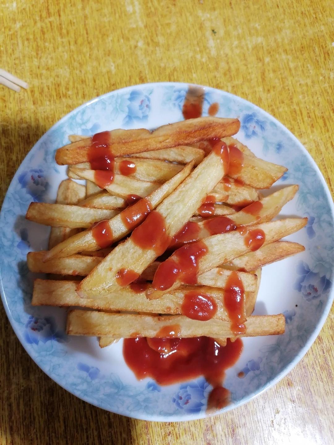 最简单炸薯条，比买的还好吃