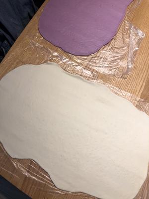 奶香紫薯双色馒头卷的做法 步骤5