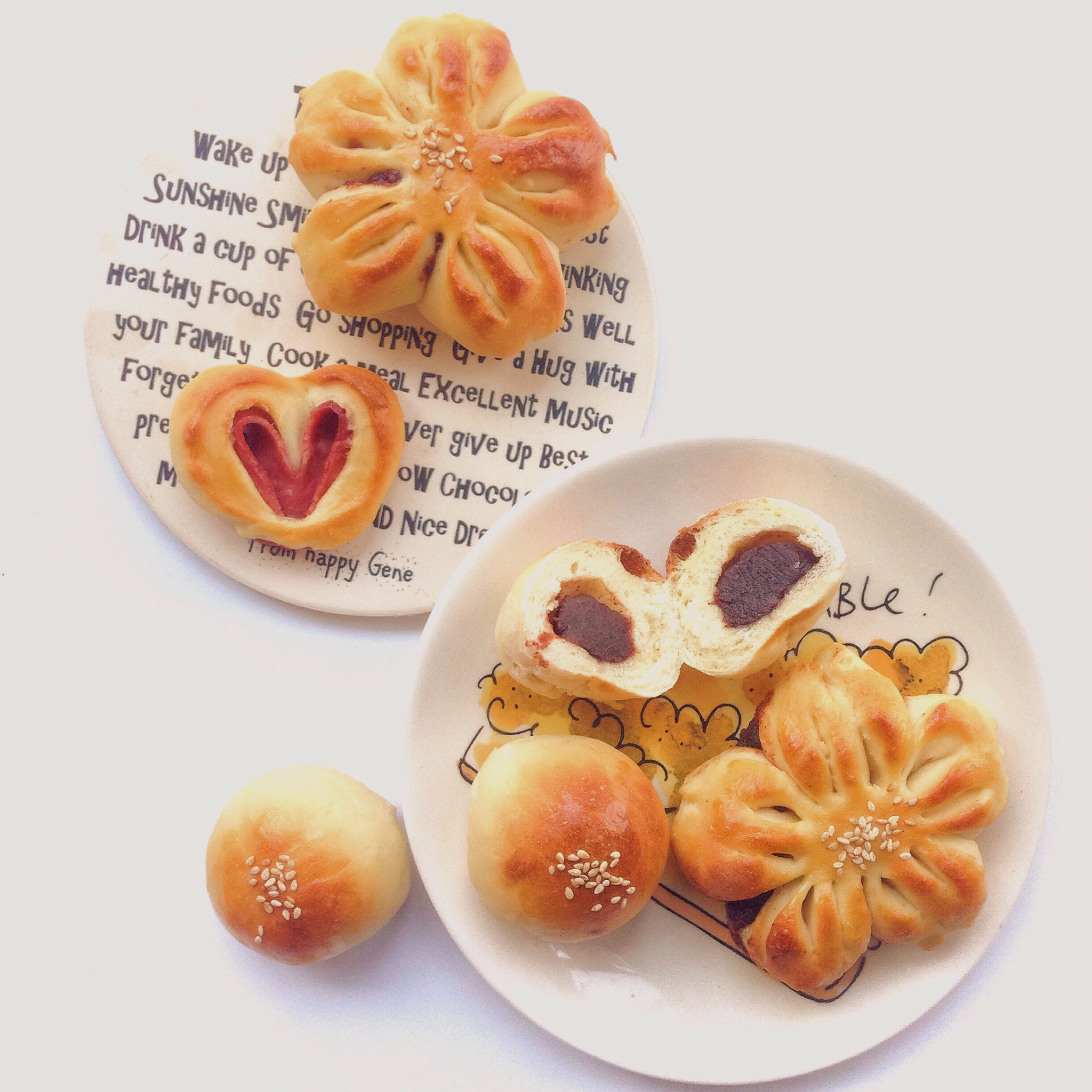 紫荆花豆沙小面包