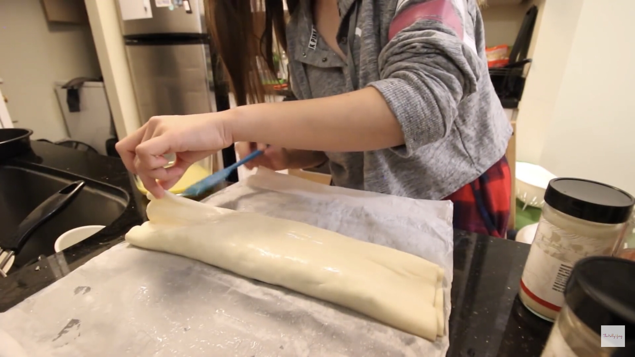 不用揉面的快手香葱酥饼(Kelly Yang)的做法 步骤9