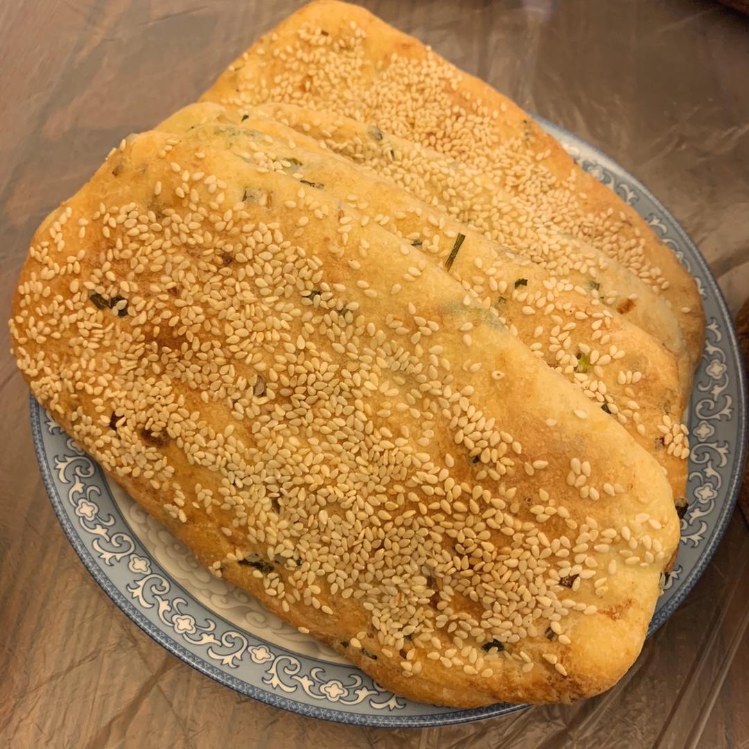 妍不二做的葱香油酥烧饼