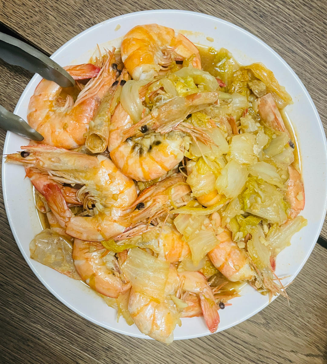 大虾炒白菜