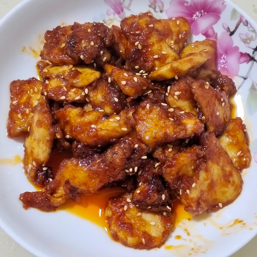 韩式照烧鸡胸肉（头一回吃到这么柔软多汁的鸡胸肉！）