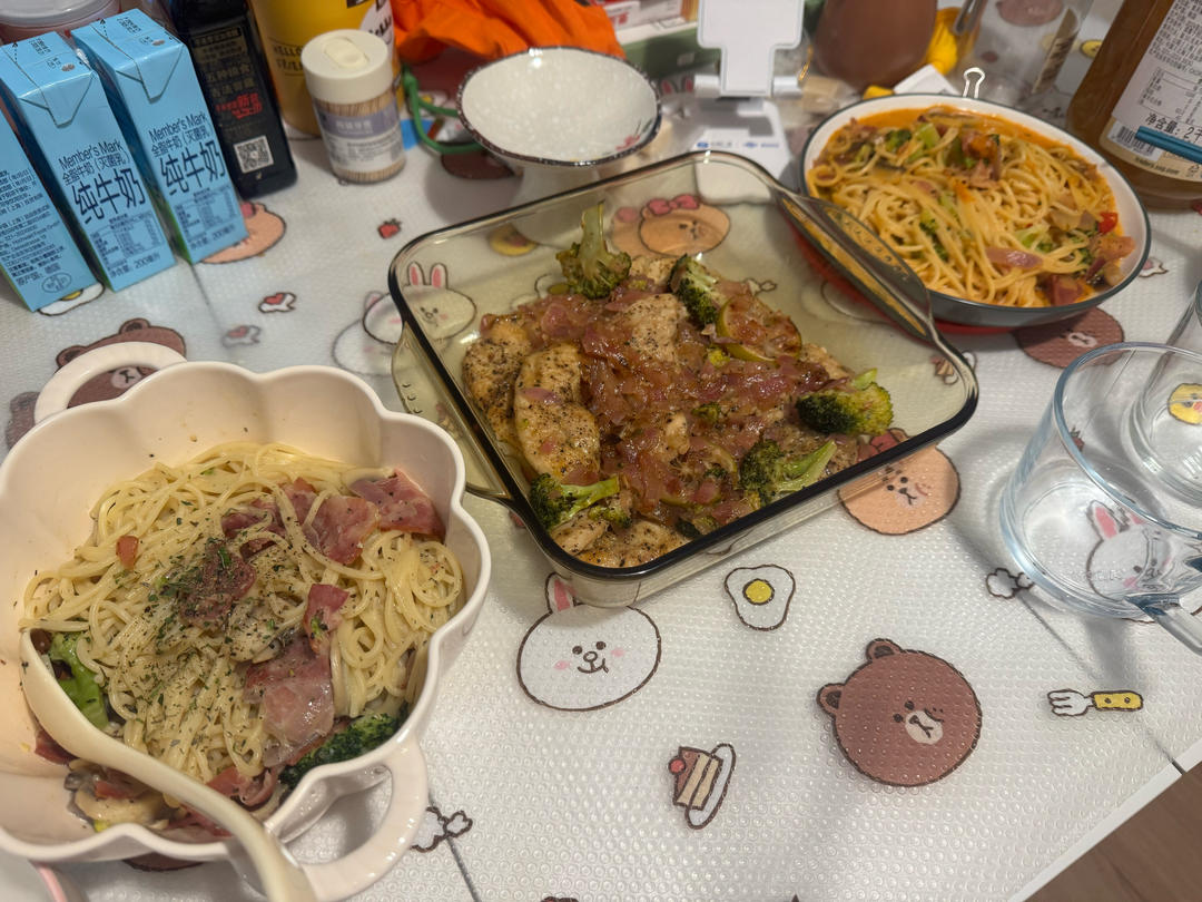 奶油蘑菇培根意大利面