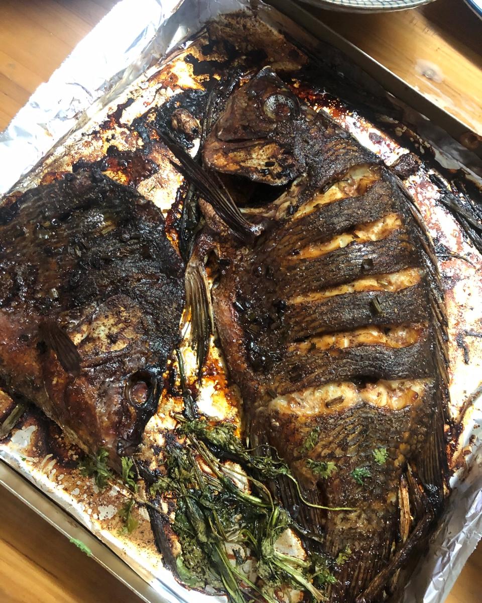 烧烤摊上的烤鱼  烤箱版烤鱼  干烤鱼