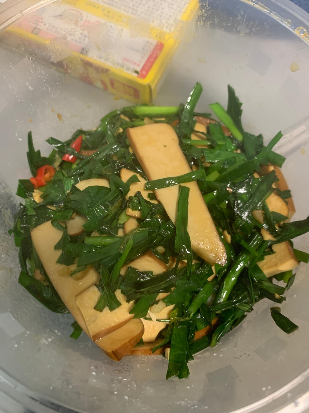 鸡蛋干炒韭菜