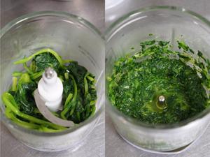 菠菜芝麻贝果 50%菠菜 无油低卡高纤维的做法 步骤3